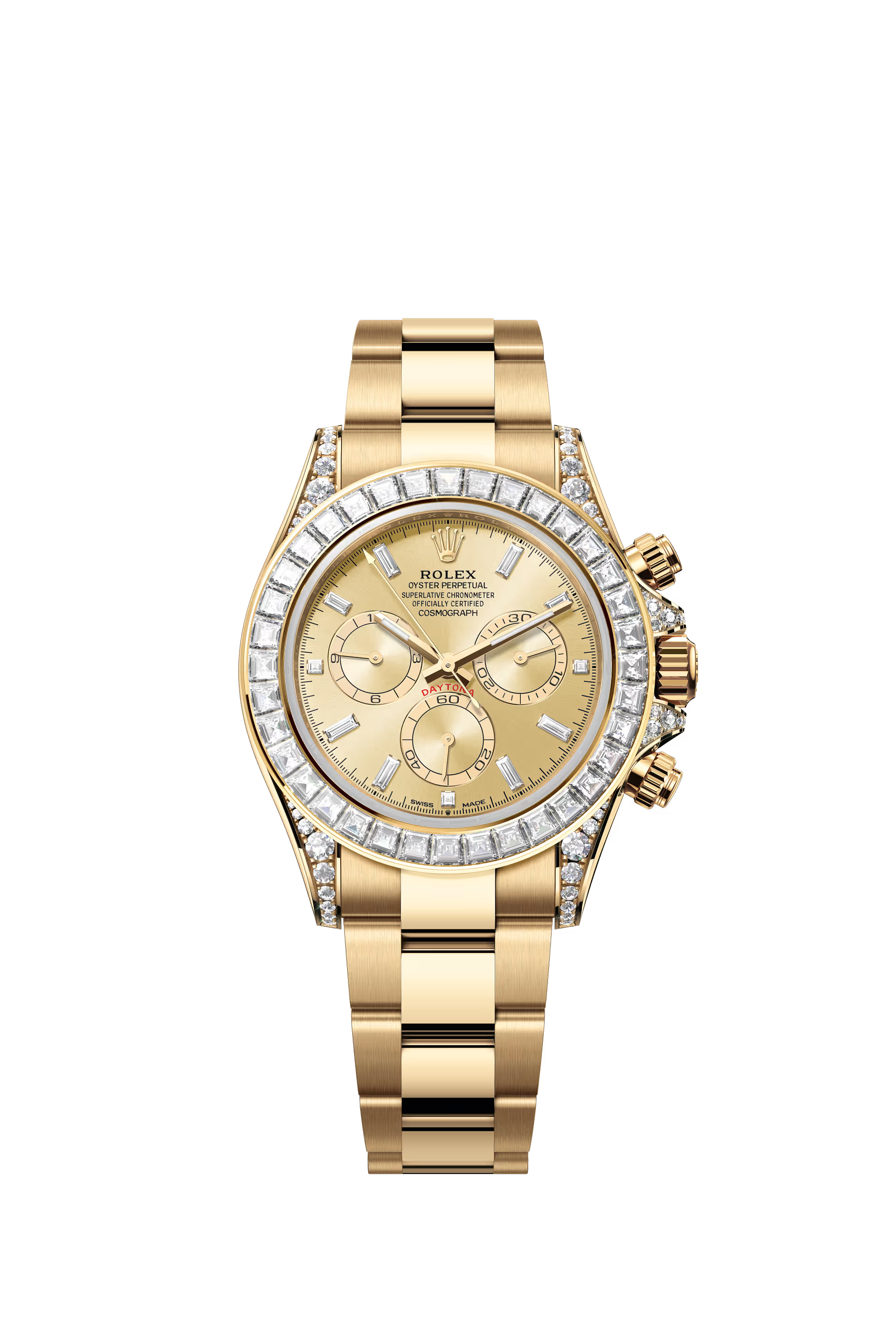 Rolex Cosmograph Daytona ref 126598TBR in yellow gold with diamond-set bezel