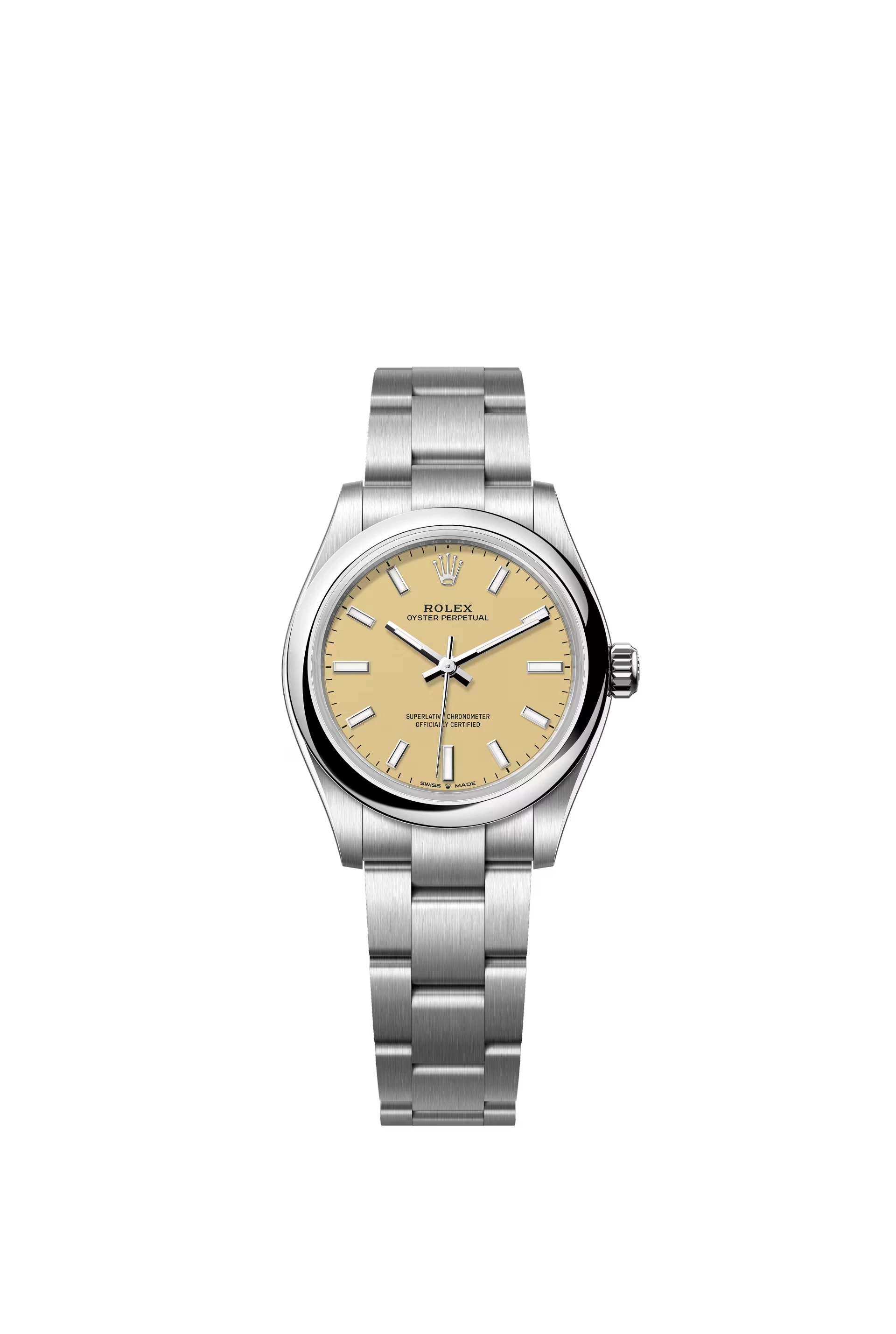 Rolex Oyster Perpetual 31 Oystersteel Beige Dial Stick Markers Oyster Bracelet Ref. 277200