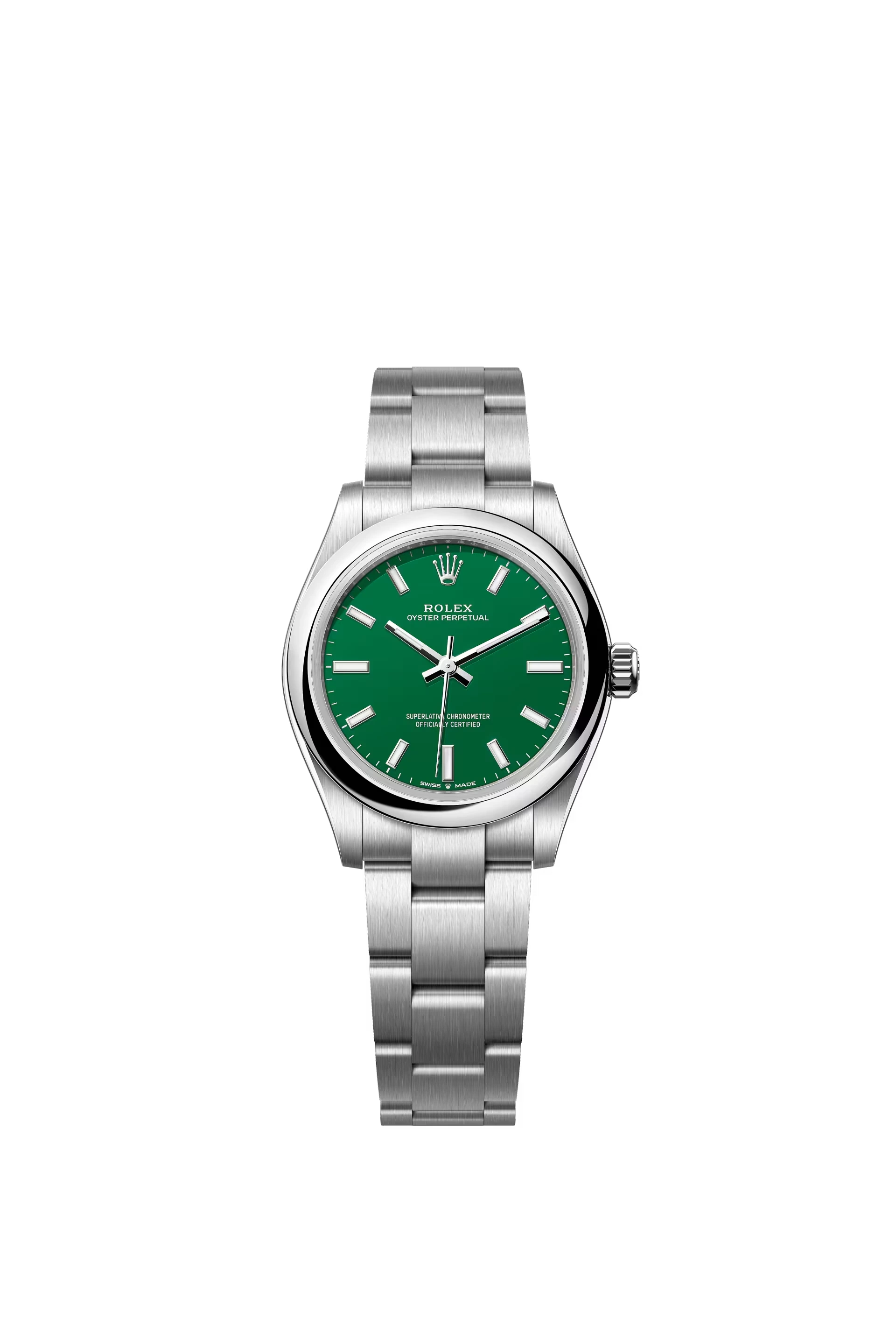 Rolex Oyster Perpetual 31 Oystersteel Green Dial Stick Markers Oyster Bracelet Ref. 277200