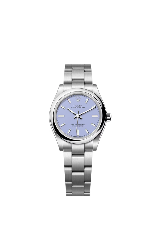 Rolex Oyster Perpetual 31 Oystersteel Lavender Dial Stick Markers Oyster Bracelet Ref. 277200