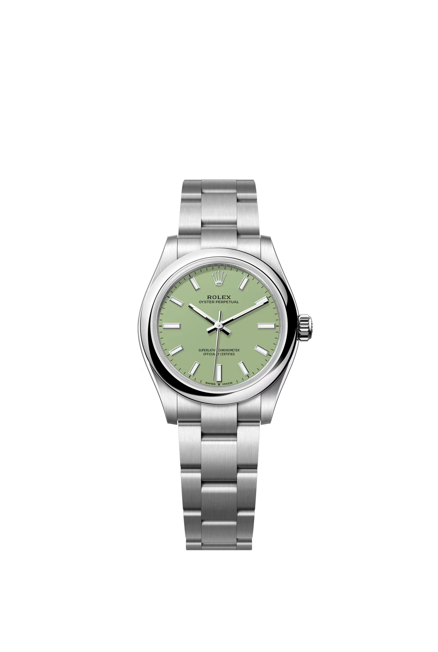 Rolex Oyster Perpetual 31 Oystersteel Pistachio Green Dial Stick Markers Oyster Bracelet Ref. 277200