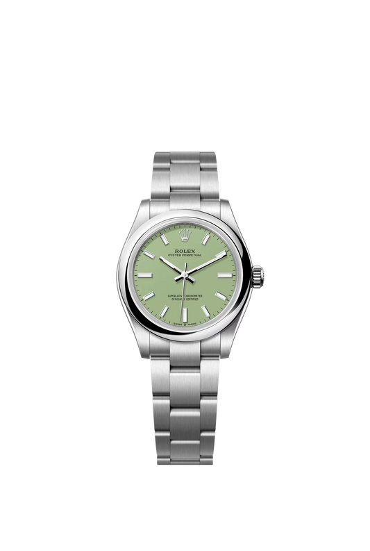 Rolex Oyster Perpetual 31 Oystersteel Pistachio Green Dial Stick Markers Oyster Bracelet Ref. 277200