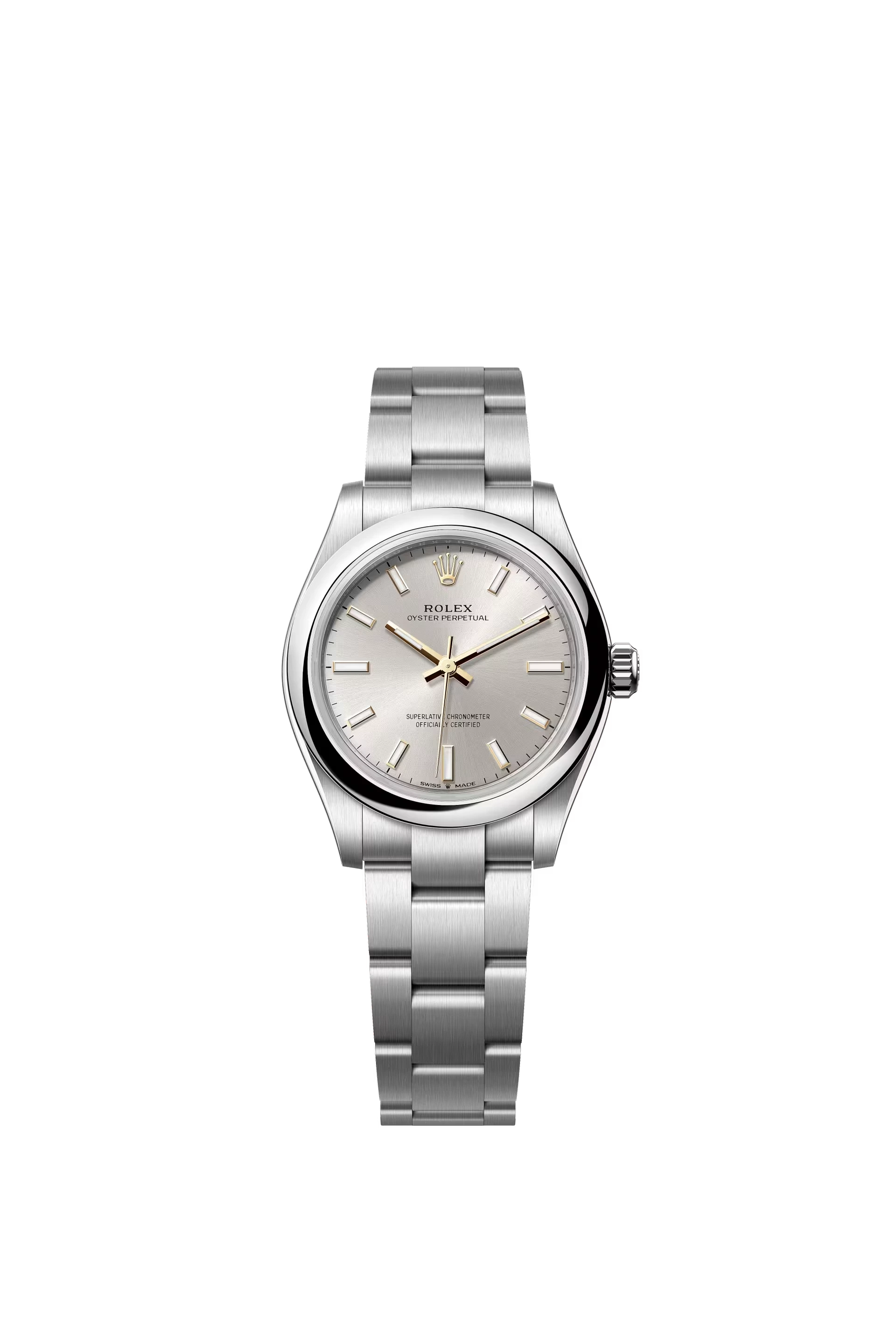Rolex Oyster Perpetual 31 Oystersteel Silver Dial Stick Markers Oyster Bracelet Ref. 277200