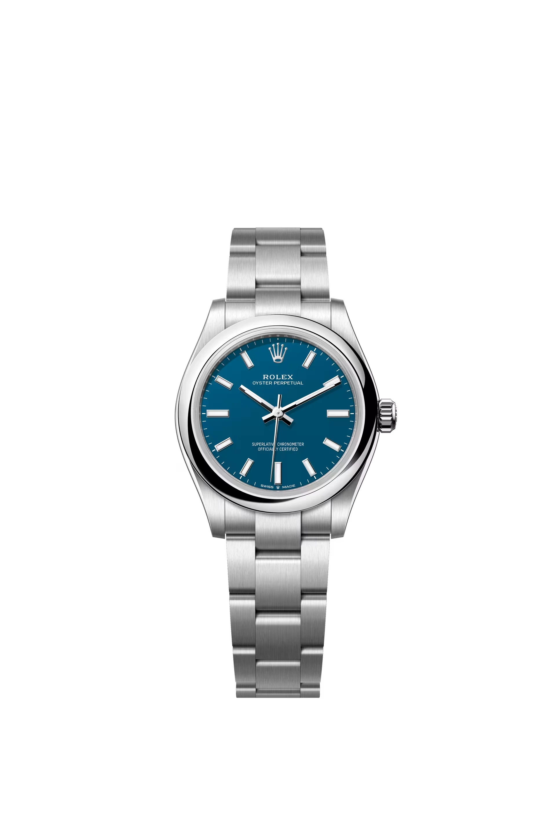 Rolex Oyster Perpetual 31 Oystersteel Turquoise Blue Dial Stick Markers Oyster Bracelet Ref. 277200