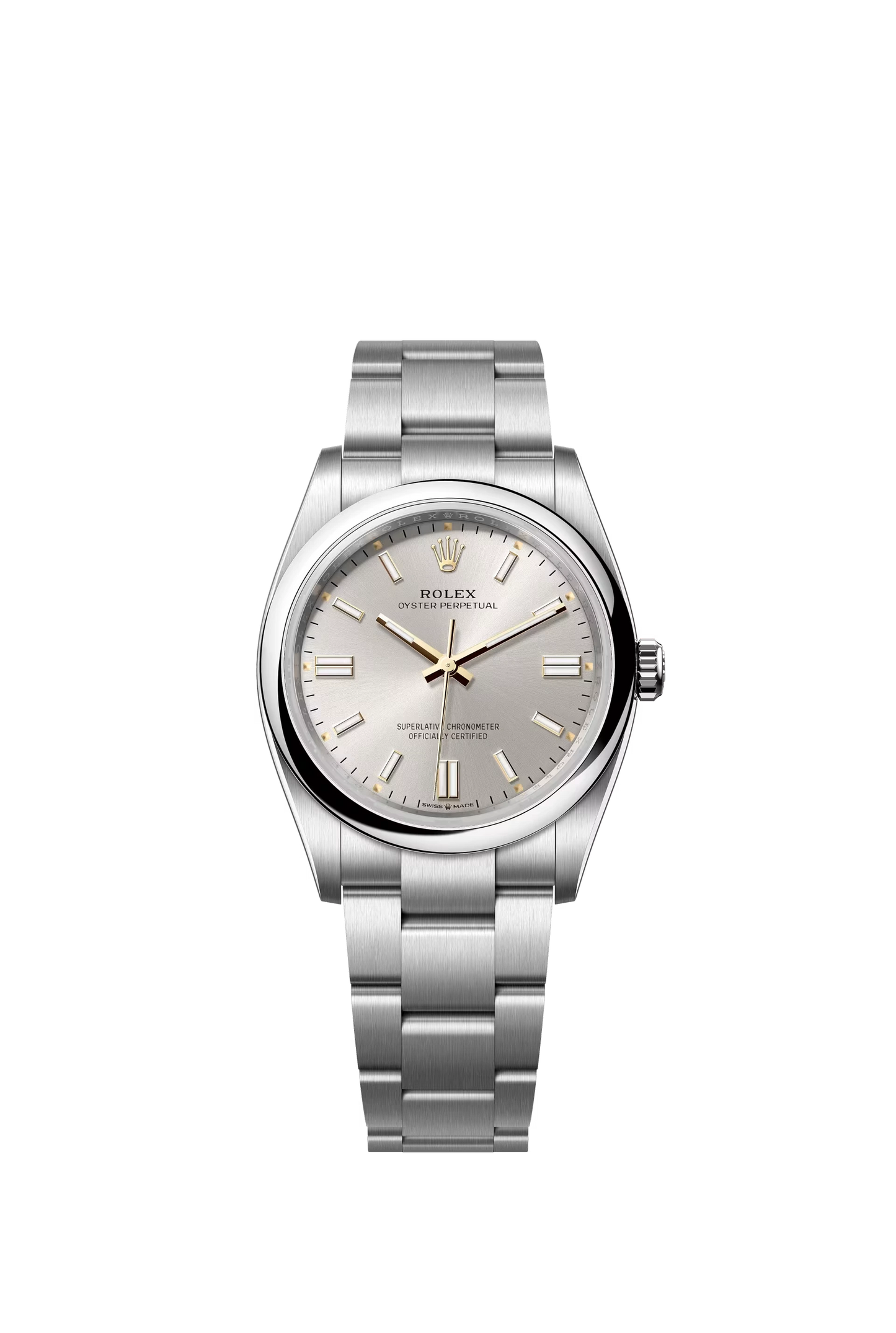 Rolex Oyster Perpetual 36 Oystersteel Silver Dial Stick Markers Oyster Bracelet Ref. 126000