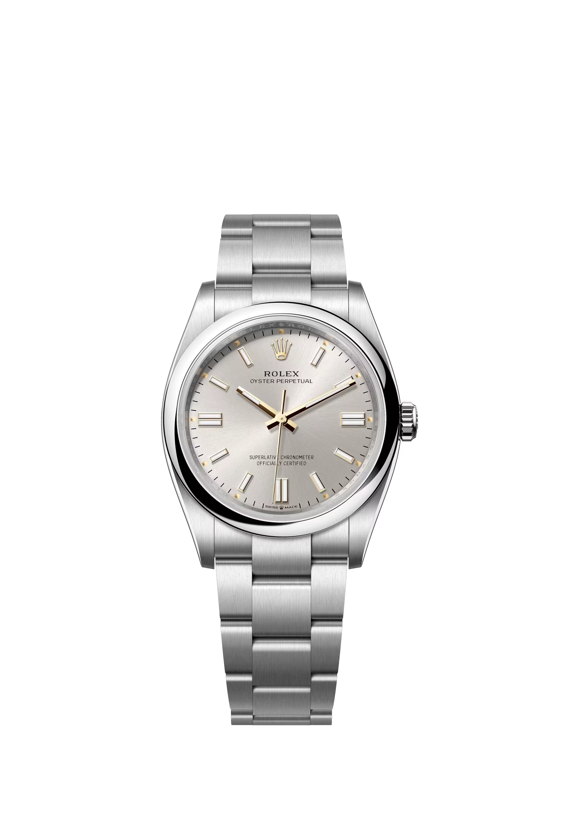 Rolex Oyster Perpetual 36 Oystersteel Silver Dial Stick Markers Oyster Bracelet Ref. 126000