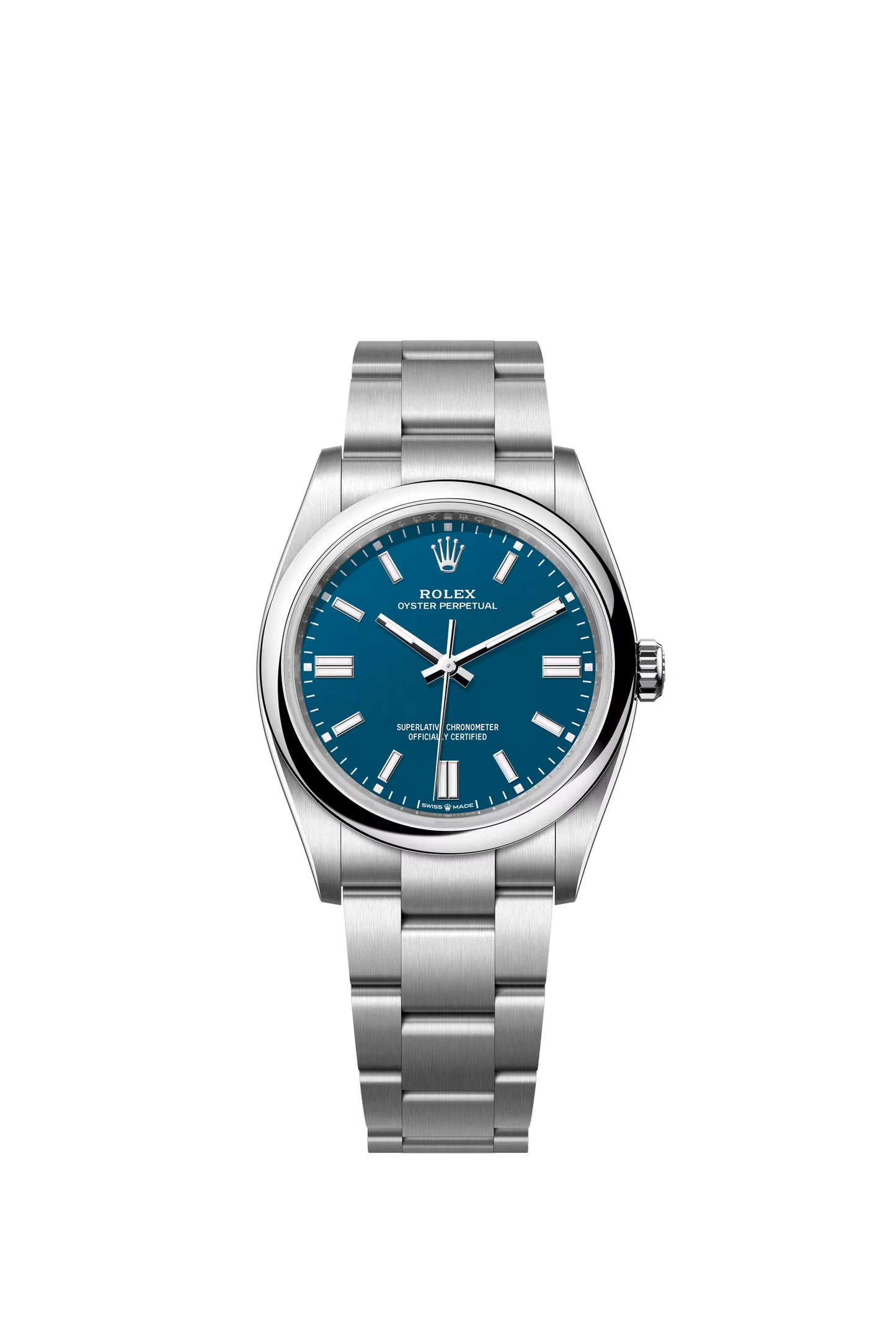 Rolex Oyster Perpetual 36 Oystersteel Turquoise Blue Dial Stick Markers Oyster Bracelet Ref. 126000