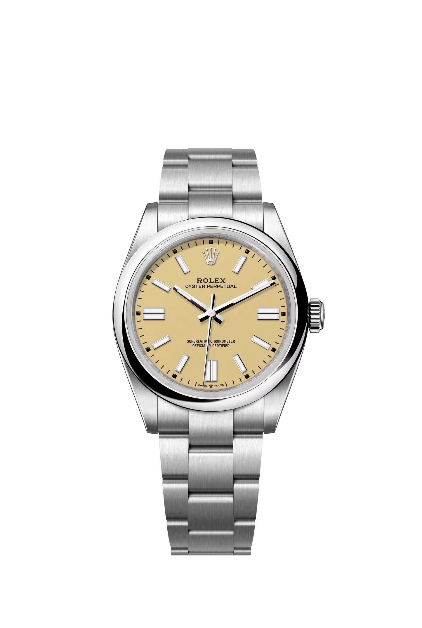 Rolex Oyster Perpetual 41 Oystersteel Beige Dial Stick Markers Oyster Bracelet Ref. 134300