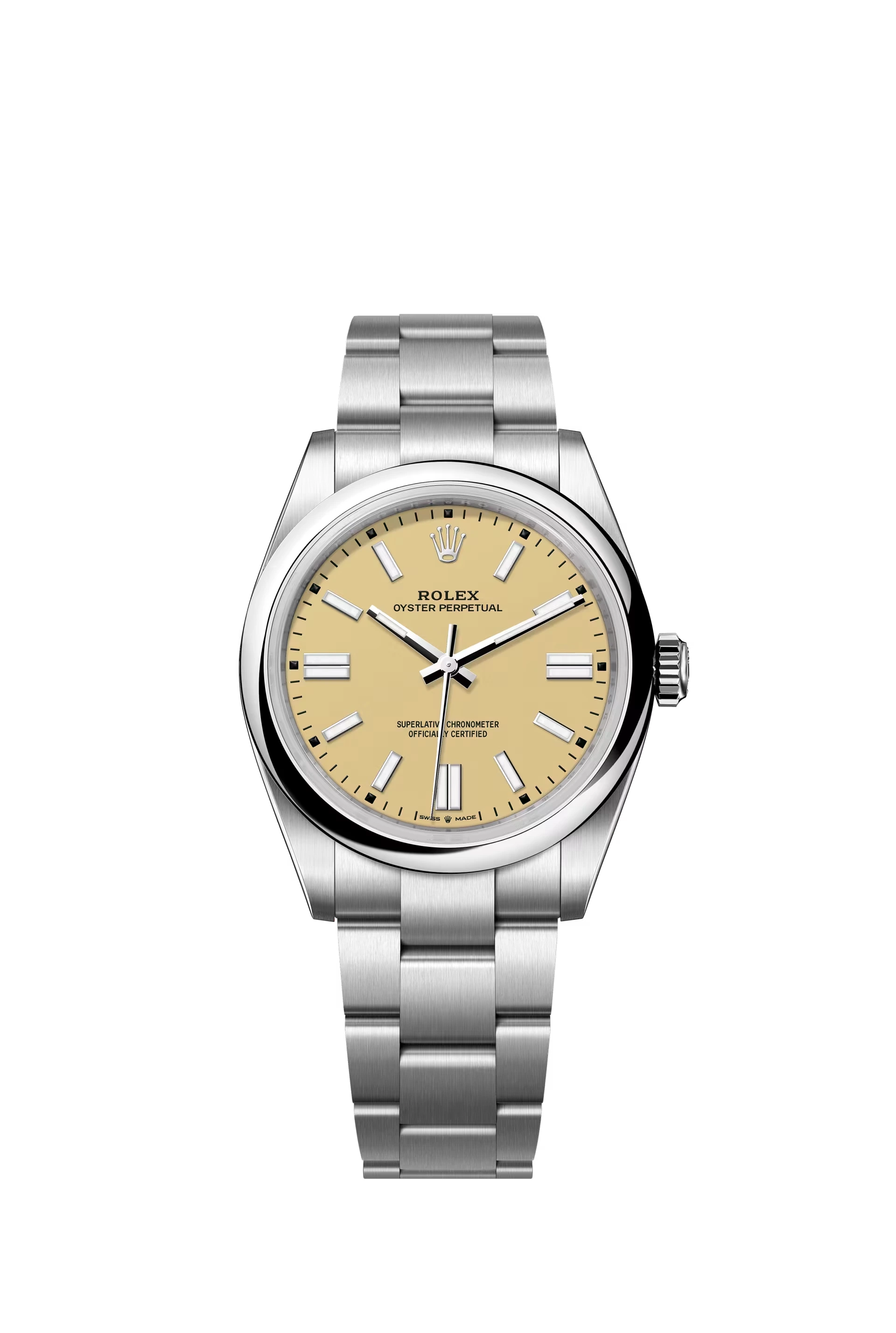 Rolex Oyster Perpetual 41 Oystersteel Beige Dial Stick Markers Oyster Bracelet Ref. 134300