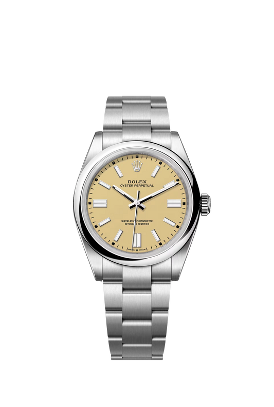 Rolex Oyster Perpetual 41 Oystersteel Beige Dial Stick Markers Oyster Bracelet Ref. 134300