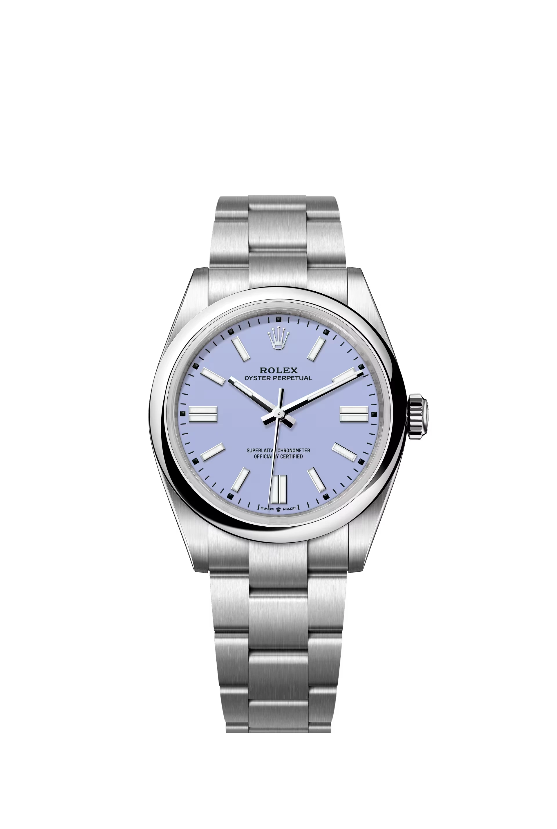 Rolex Oyster Perpetual 41 Oystersteel Lavender Dial Stick Markers Oyster Bracelet Ref. 134300