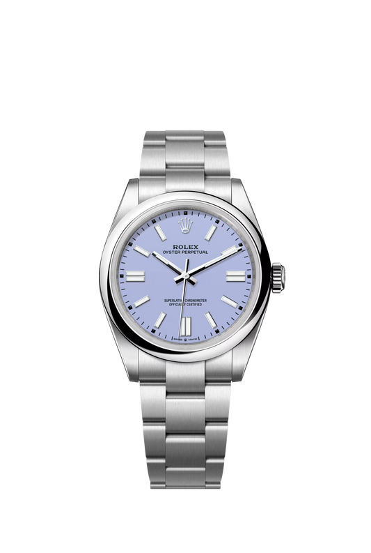 Rolex Oyster Perpetual 41 Oystersteel Lavender Dial Stick Markers Oyster Bracelet Ref. 134300