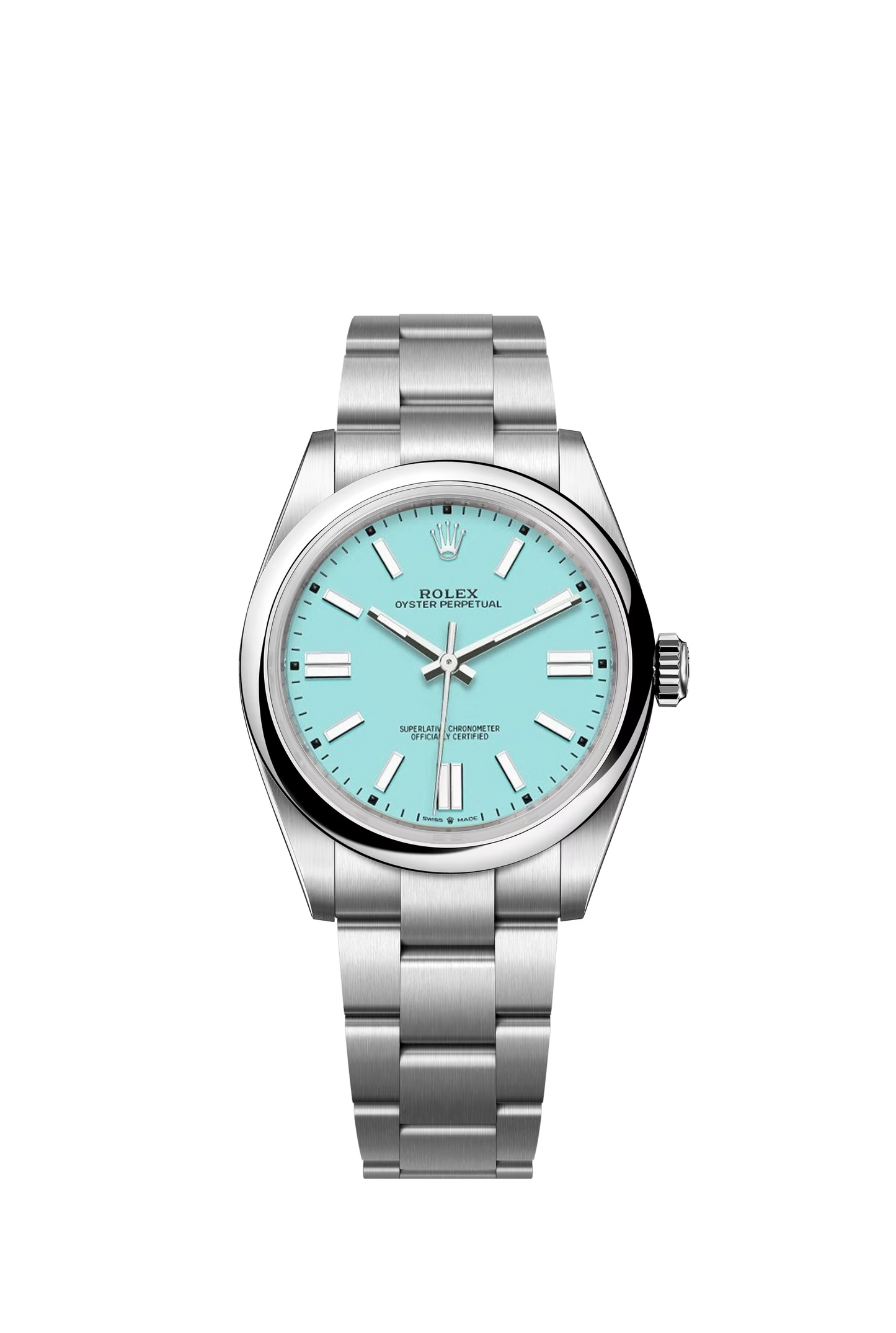 Rolex Oyster Perpetual 41 Oystersteel Tiffany Blue Dial Stick Markers Oyster Bracelet Ref. 134300