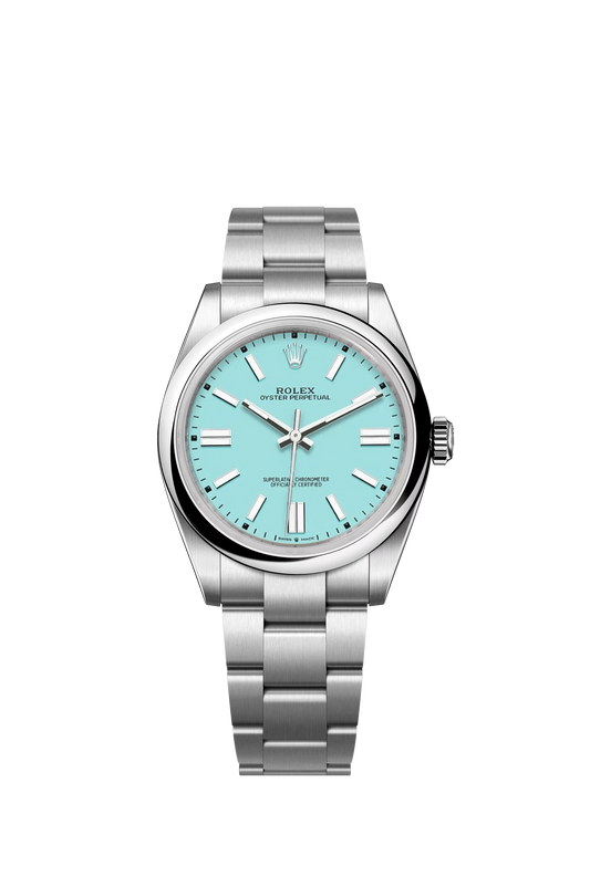 Rolex Oyster Perpetual 41 Oystersteel Tiffany Blue Dial Stick Markers Oyster Bracelet Ref. 134300