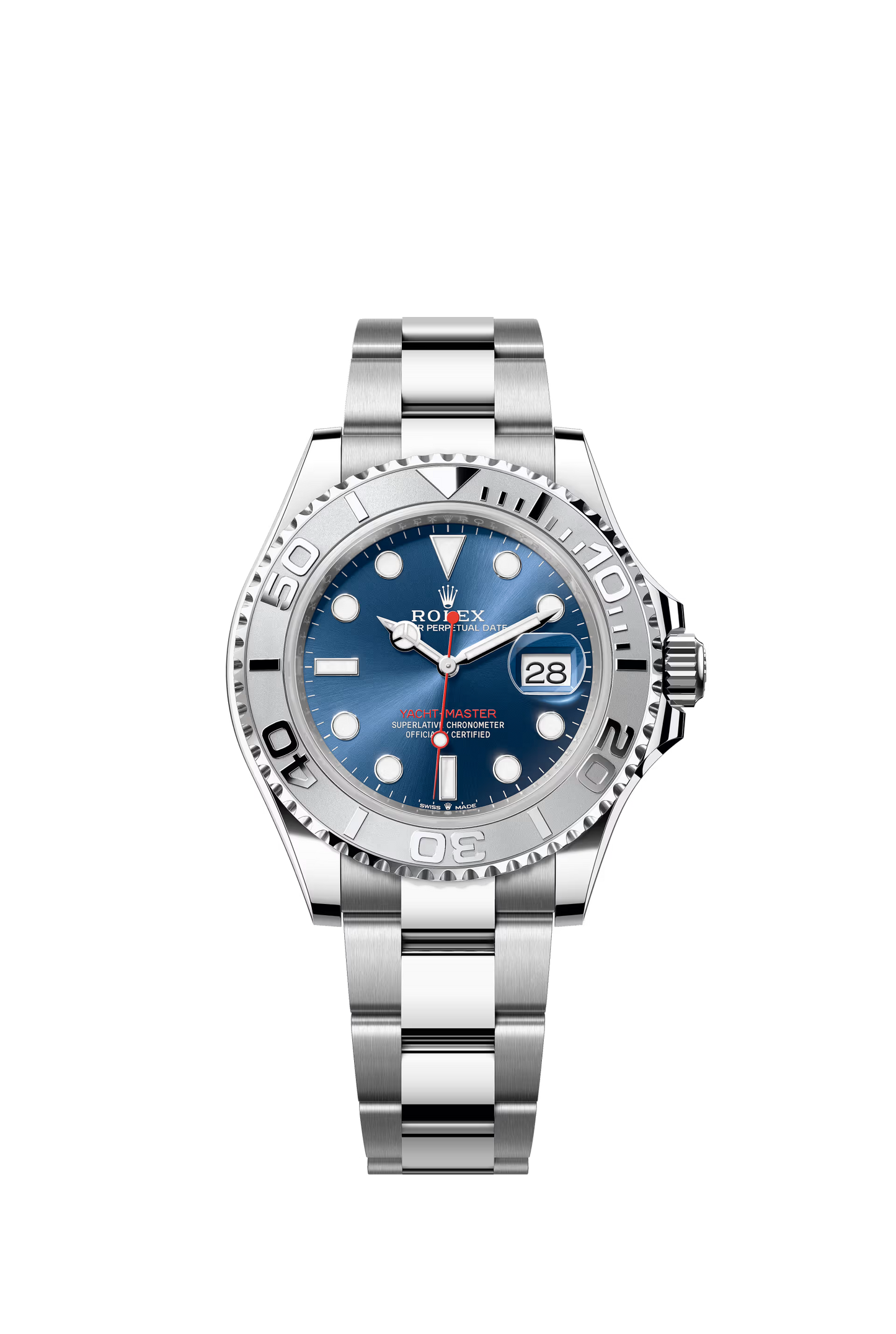 Rolex Yacht-Master 40 ref 126622 in Rolesium with platinum bezel and Oystersteel case