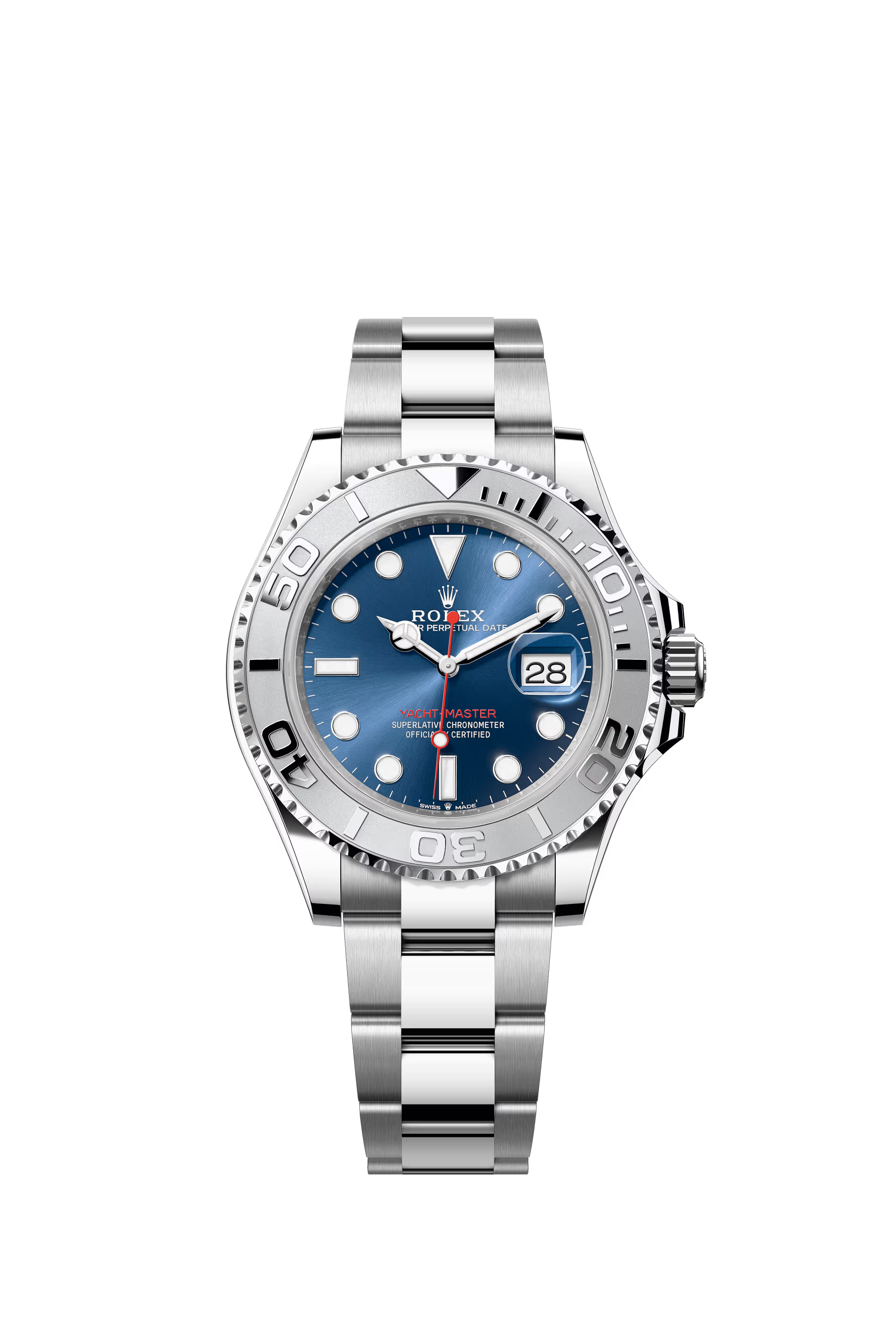 Rolex Yacht-Master 40 ref 126622 in Rolesium with platinum bezel and Oystersteel case