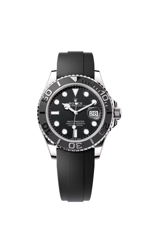 Rolex Yacht-Master 42 ref 226659 in white gold with black Oysterflex bracelet