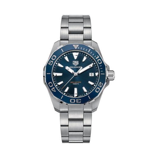 TAG Heuer Aquaracer Professional 300 WBP201B.BA0632 με blue dial και stainless steel bracelet
