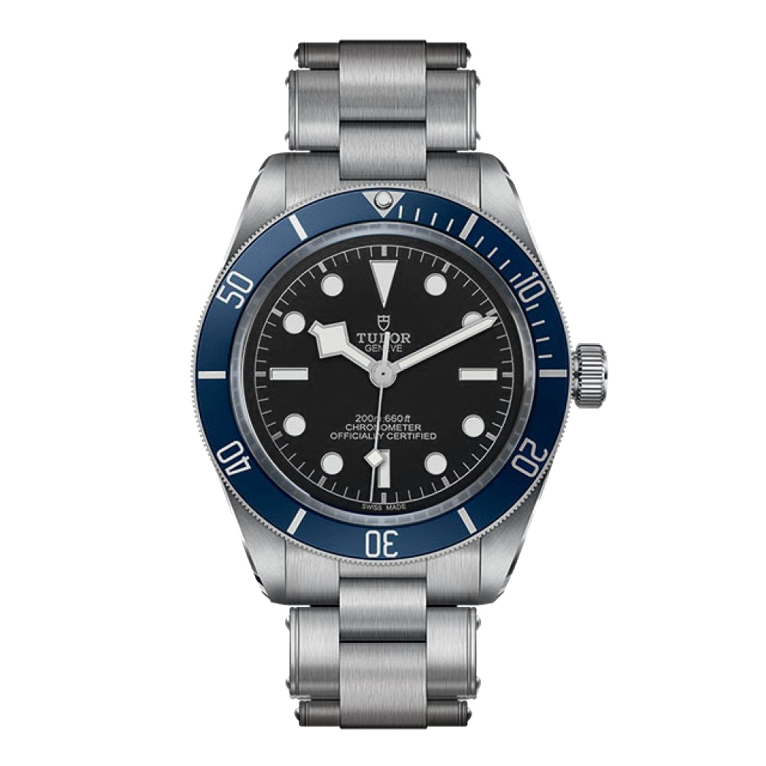 Tudor Black Bay Fifty-Eight Blue M79030B-0001 stainless steel watch with blue bezel blue dial and steel bracelet